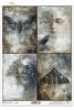 ludzkie twarze, ćmy trupie główki, kruki, nagie drzewa, gotyk, secesja, vintage, melancholia, fantasy*human faces, moths, skulls, ravens, bare trees, Gothic, Art Nouveau, vintage, melancholy, fantasy